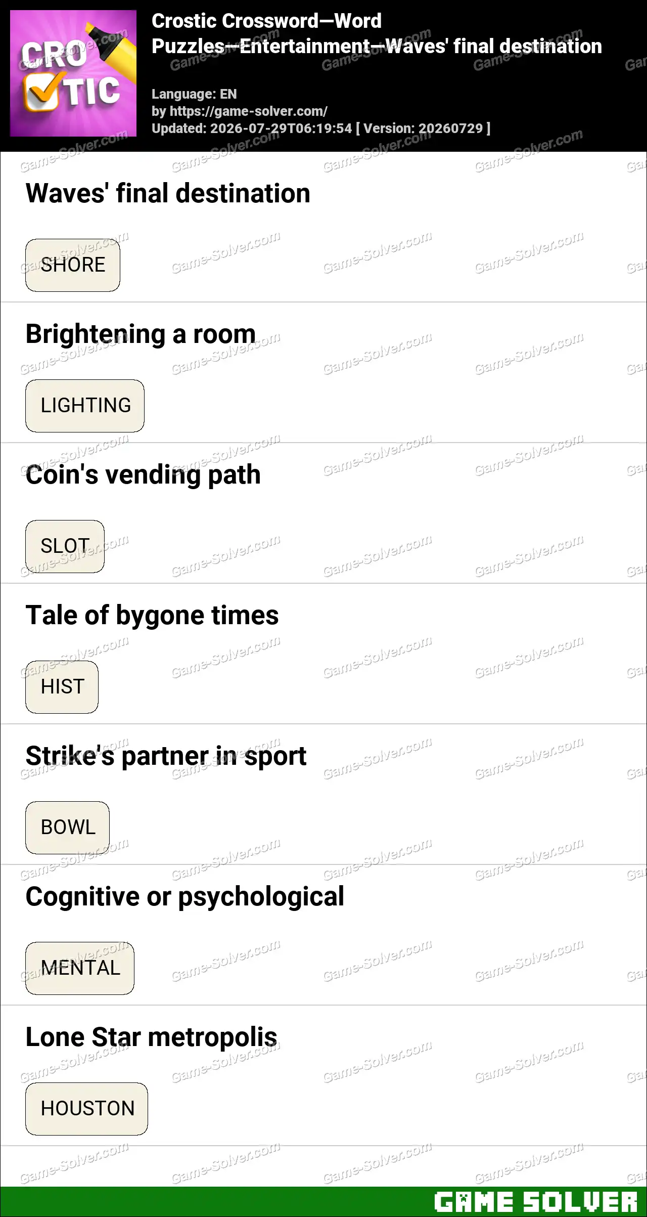 Crostic Crossword-Word Puzzles-Entertainment-Waves’ final destination